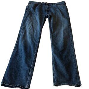 Hollister Straight Jeans 32x34 Men’s Medium Dark Wash Distressed Tall